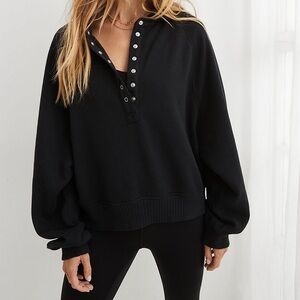 Aerie Quarter Zip snap sweatshirt